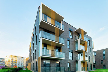 Modern flat apartment building real estate outdoor