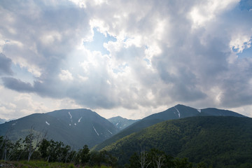 Hills in the distance, Kamchatka Peninsula, Russia.