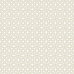 Abstract tile ornament. Asian geometric tradisional seamless pattern
