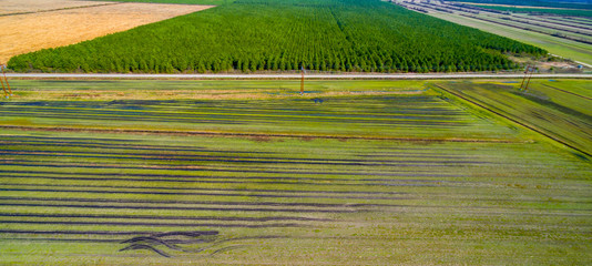 Aerial Shot of Multi-use Farmland in Southern USA