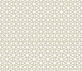 Arabic ornament with geometric shapes. Abstract motives of the paintings of ancient Indian fabric patterns. Abstract seamless pattern.