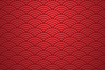 Chinese traditional oriental background with red ornament. Asian red pattern. Vector illustration.