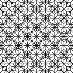 Abstract floral seamless pattern. Arabic ornament with geometric shapes. Abstract motives of the paintings of ancient Indian fabric patterns.