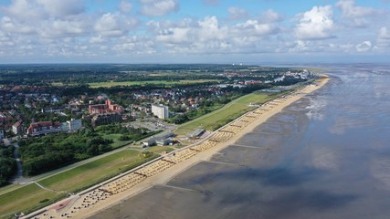 Plage de Cuxhaven (Allemagne) - obrazy, fototapety, plakaty