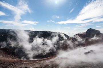 Avachinsky volcano, Kamchatka peninsula, Russia. An active volcano, located north of the city of Petropavlovsk-Kamchatsky, in the interfluve of the Avacha and Nalychev rivers.