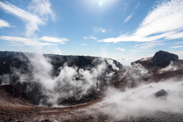 Avachinsky volcano, Kamchatka peninsula, Russia. An active volcano, located north of the city of Petropavlovsk-Kamchatsky, in the interfluve of the Avacha and Nalychev rivers.