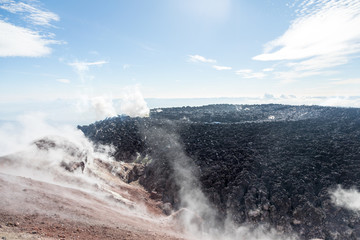 Avachinsky volcano, Kamchatka peninsula, Russia. An active volcano, located north of the city of Petropavlovsk-Kamchatsky, in the interfluve of the Avacha and Nalychev rivers.