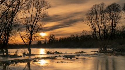 Sunset at the Bärensee near Plittersee