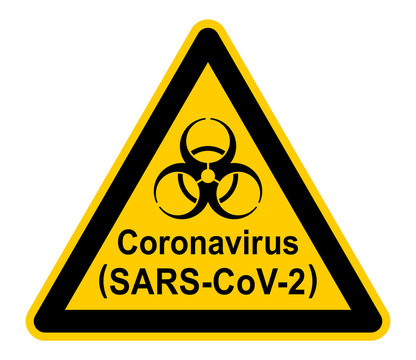 wso461 WarnSchildOrange - english - coronavirus corona virus SARS-CoV-2 (Severe acute respiratory syndrome coronavirus 2) - biological hazard warning sign / symbol - wuhan, china, virus. - xxl g9070