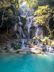 Beautiful Kuang Si falls. Luang Prabang, Laos.