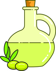 Olive oil icon, vector illustration