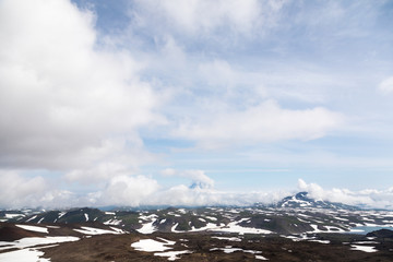 Kamchatka Peninsula, Russia. Views from the slopes of Gorely volcano.