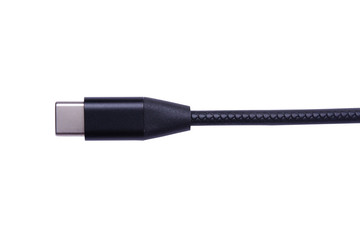 USB Type C, USB-C isolated on white background with clipping path