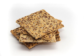 crackers isolated on white background