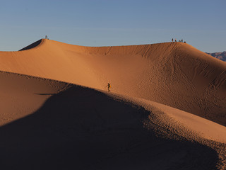 Fototapeta na wymiar Man on Sand Dunes