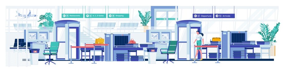 Baggage and Passengers Customs Screening Area.