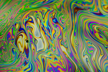 Close up soap bubble background. Psychedelic abstract background