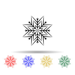 Snowflake multi color style icon. Simple thin line, outline vector of winter icons for ui and ux, website or mobile application
