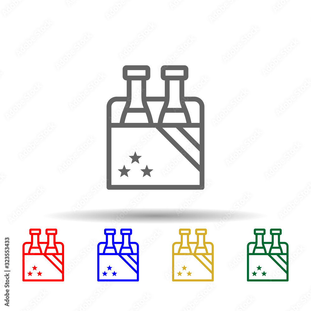 Poster beer, usa multi color style icon. simple thin line, outline vector of 4th of july icons for ui and u
