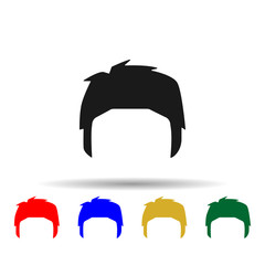 hair, woman, haircut caesar multi color style icon. Simple glyph, flat vector of Haircut icons for ui and ux, website or mobile application