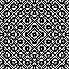 Fototapeta premium Black and white geometric impossible pattern background. Abstract line art. Vector for greeting cards, cover, flyer, wallpaper, fabric print, design creative object. Ornament design, repeating tiles