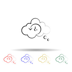 Precognition multi color style icon. Simple thin line, outline vector of mad science icons for ui and ux, website or mobile application