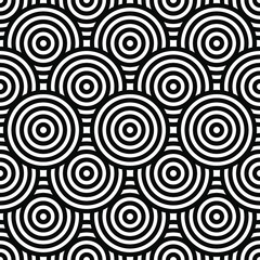 Black and white geometric impossible pattern background. Abstract line art. Vector for greeting cards, cover, flyer, wallpaper, fabric print, design creative object. Ornament design, repeating tiles
