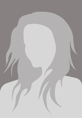 Obraz premium Flat style illustration. Girl silhouette.