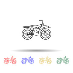 Motorcycle multi color style icon. Simple thin line, outline vector of bigfoot car icons for ui and ux, website or mobile application