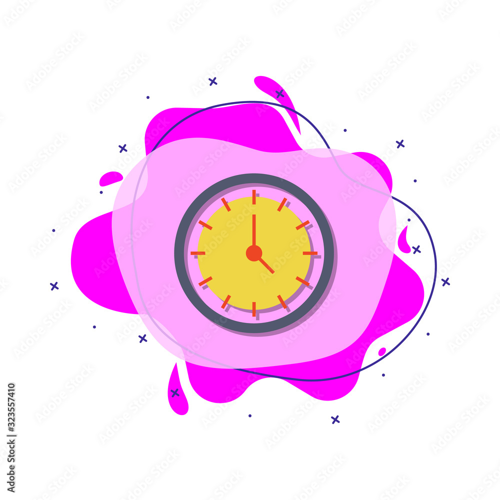 Poster wall clock colored icon. simple color vector of education icons for ui and ux, website or mobile app