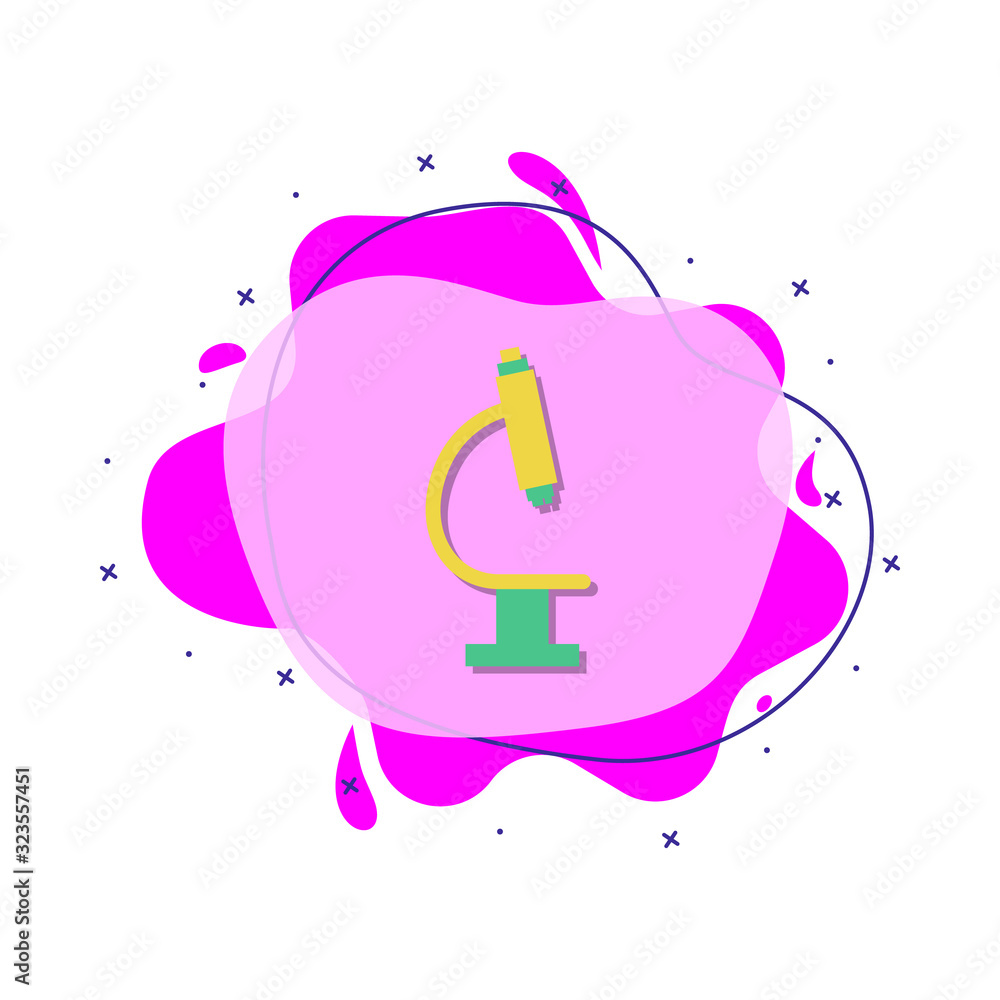 Poster microscope colored icon. simple color vector of education icons for ui and ux, website or mobile app