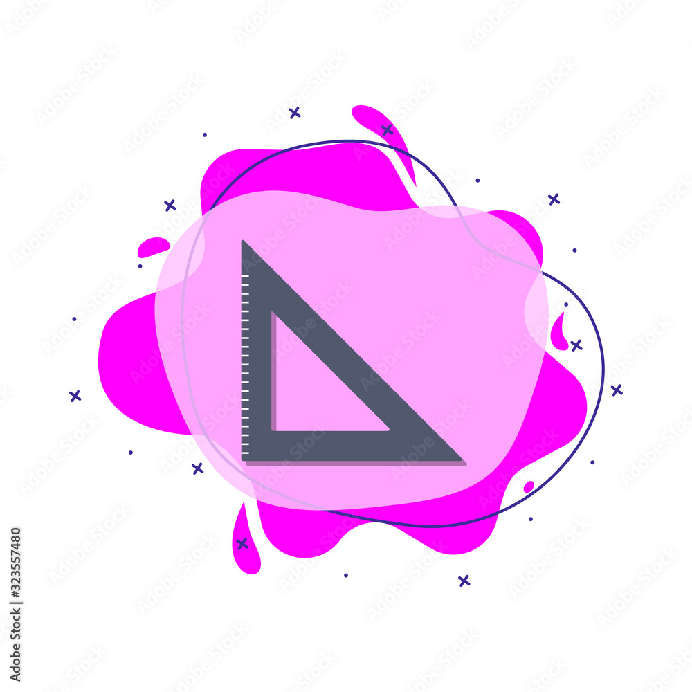 Poster angle ruler colored icon. simple color vector of education icons for ui and ux, website or mobile ap