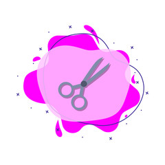 Scissors colored icon. Simple color vector of education icons for ui and ux, website or mobile application