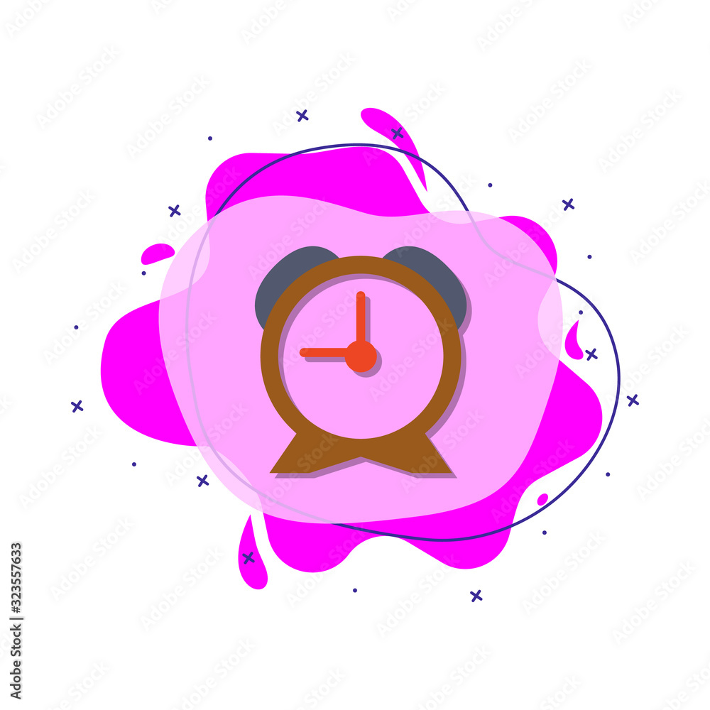 Poster alarm clock colored icon. simple color vector of education icons for ui and ux, website or mobile ap