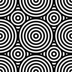 White circles with a black outline. Seamless pattern. Vector drawing. Background. Texture.