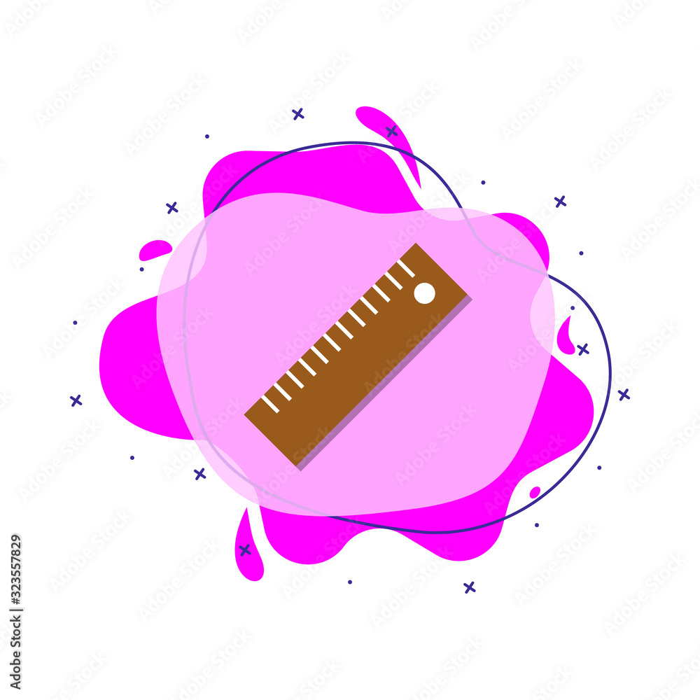 Poster ruler colored icon. simple color vector of education icons for ui and ux, website or mobile applicat