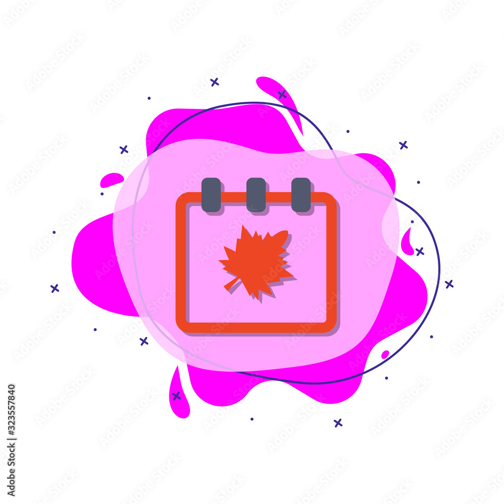 Poster the calendar colored icon. simple color vector of education icons for ui and ux, website or mobile a