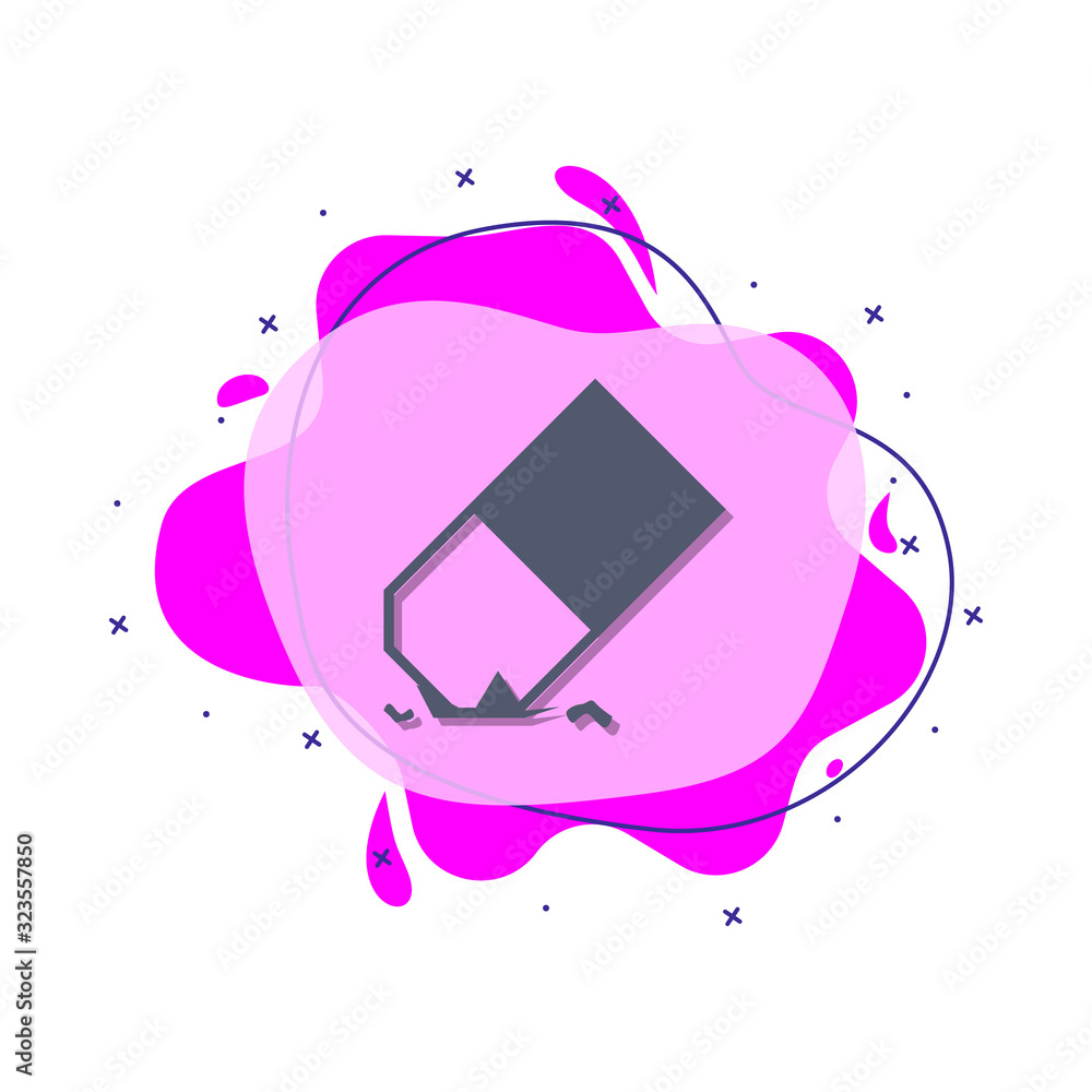 Poster pencil eraser colored icon. simple color vector of education icons for ui and ux, website or mobile 