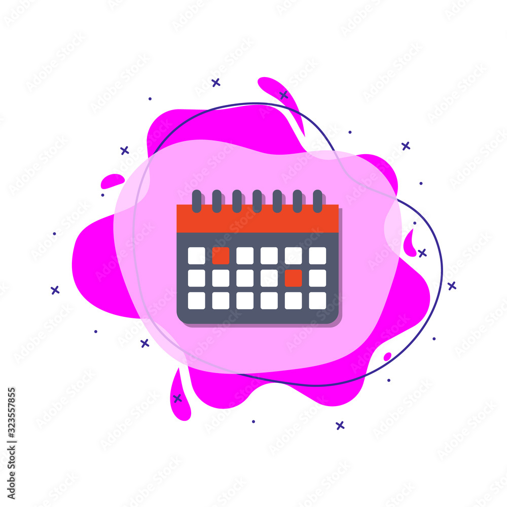 Poster the calendar colored icon. simple color vector of education icons for ui and ux, website or mobile a