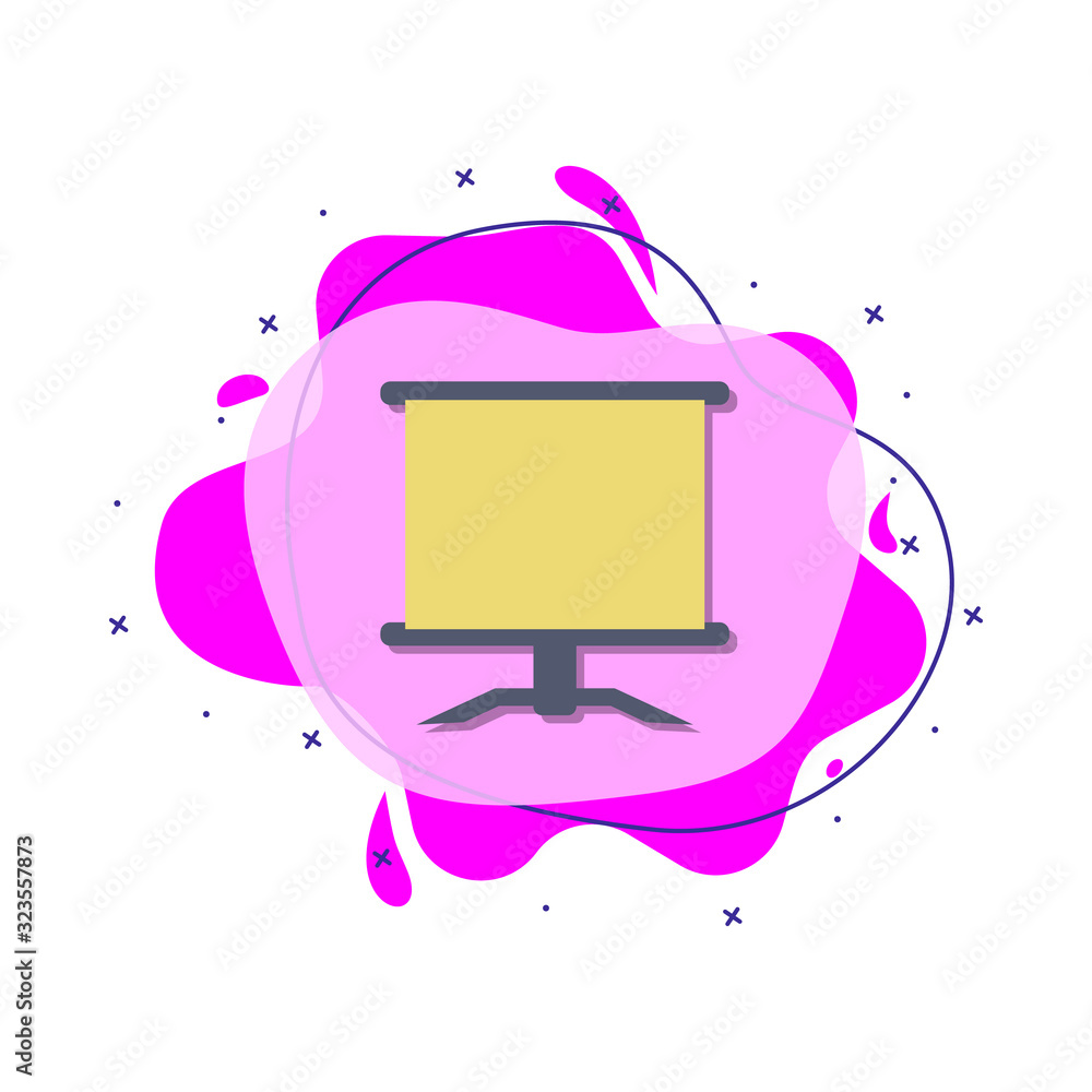 Poster screen for presentation colored icon. simple color vector of education icons for ui and ux, website 