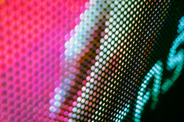CloseUp LED blurred screen. LED soft focus background. abstract background ideal for design.