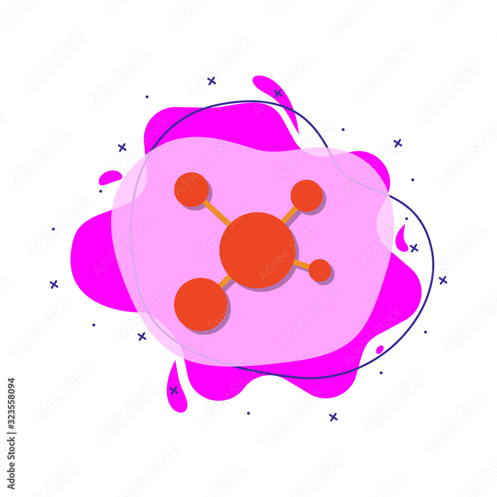 Poster molecules colored icon. simple color vector of education icons for ui and ux, website or mobile appl