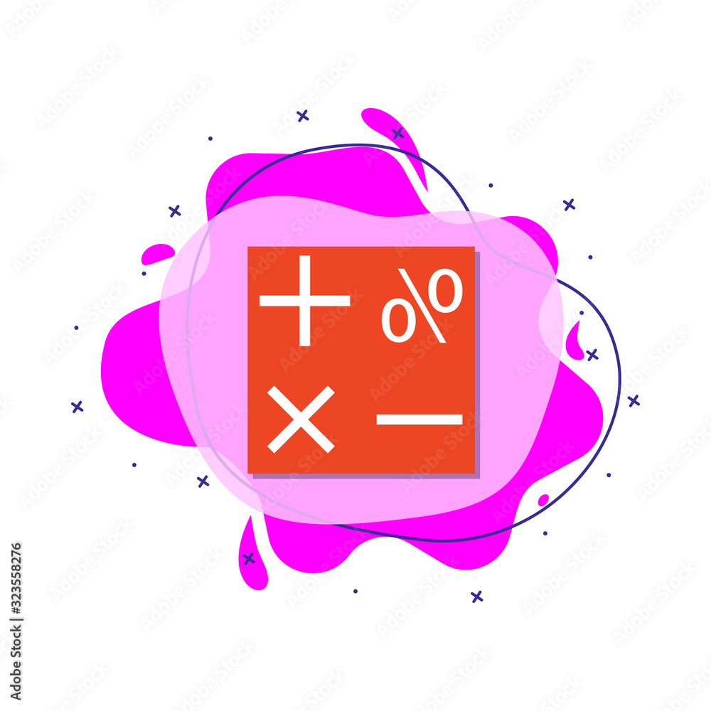 Poster symbols of mathematics colored icon. simple color vector of education icons for ui and ux, website o