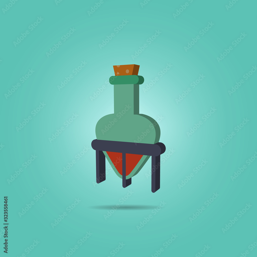 Aufkleber chemical test tube isometric icon. simple color vector of science icons for ui and ux, website or mo