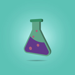 Scientific test-tube isometric icon. Simple color vector of science icons for ui and ux, website or mobile application