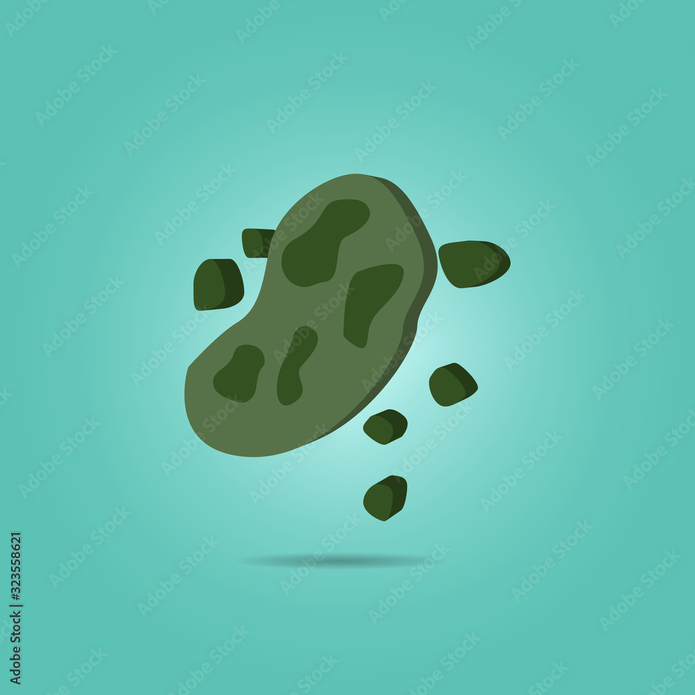 Poster bacterium isometric icon. simple color vector of science icons for ui and ux, website or mobile appl