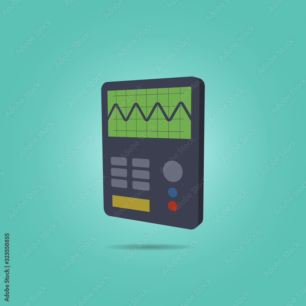Poster electric measuring instrument isometric icon. simple color vector of science icons for ui and ux, we