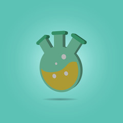 Vial isometric icon. Simple color vector of science icons for ui and ux, website or mobile application