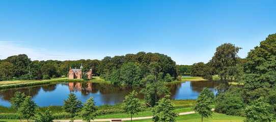 Fototapeta na wymiar Hillerod, Denmark. Frederiksborg Castle gardens