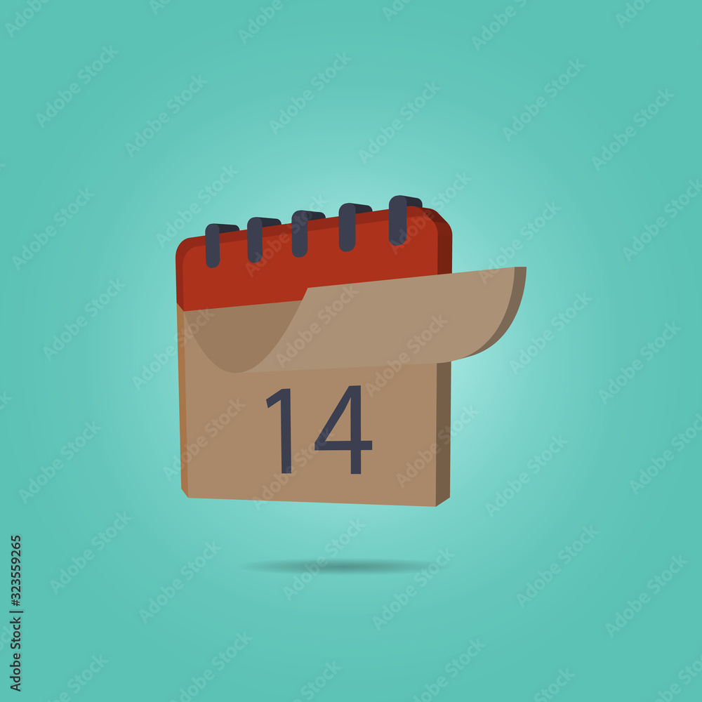 Poster the calendar isometric icon. simple color vector of science icons for ui and ux, website or mobile a